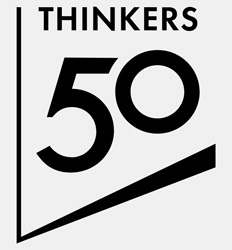 Thinkers50 logo representing the prestigious global ranking in which six CrossKnowledge Faculty members were honored in 2025 for their impact on modern management and leadership thinking.