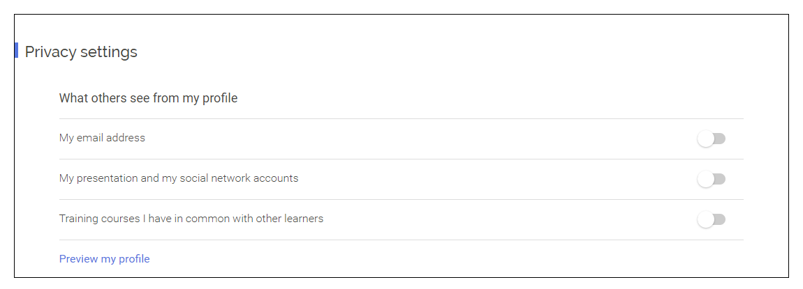 Upcoming change – Learners' profiles private by default