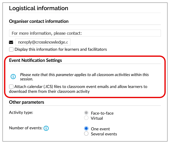 Disable ICS file attachments in notifications