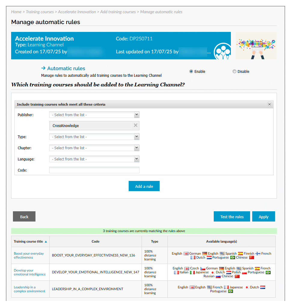 Smarter, more dynamic Learning Channels
