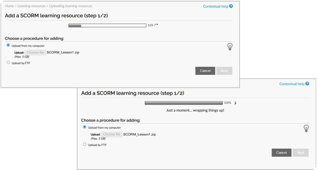Uploading Learning Resources