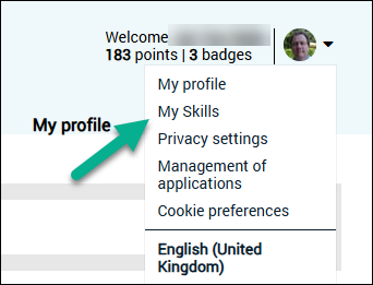 My Skills available in Profile menu