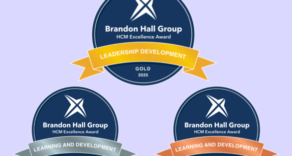 Brandon Hall HCM excellence awards in Learning and Development and Leadership Development for CrossKnowledge clients - 2025